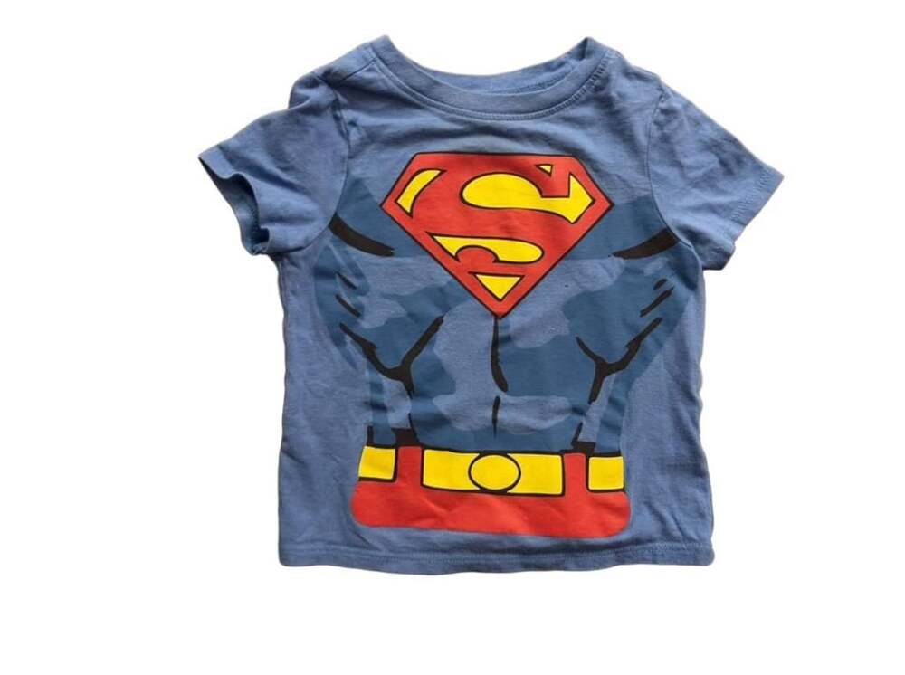 Old Navy Superman T-Shirt Size 18-24 M Blue Costume Graphic